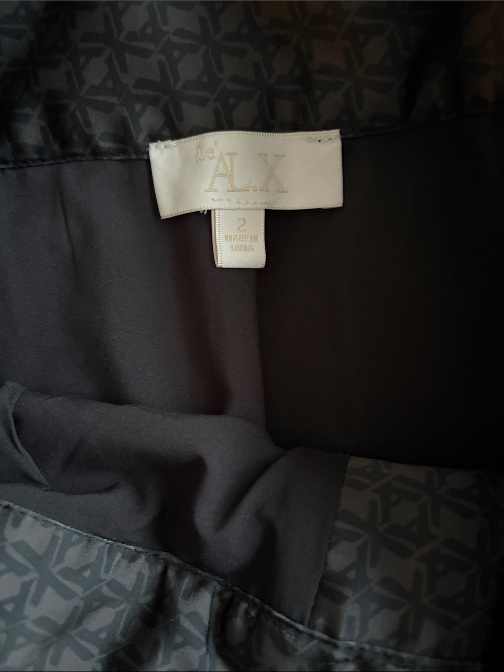 Wide Leg Black Patterned Trousers - Picture 2 of 2